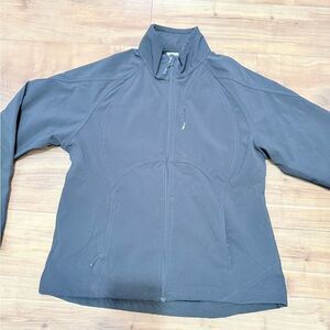 Double Diamond Women's dark black windbreaker Ski Jacket Size XL